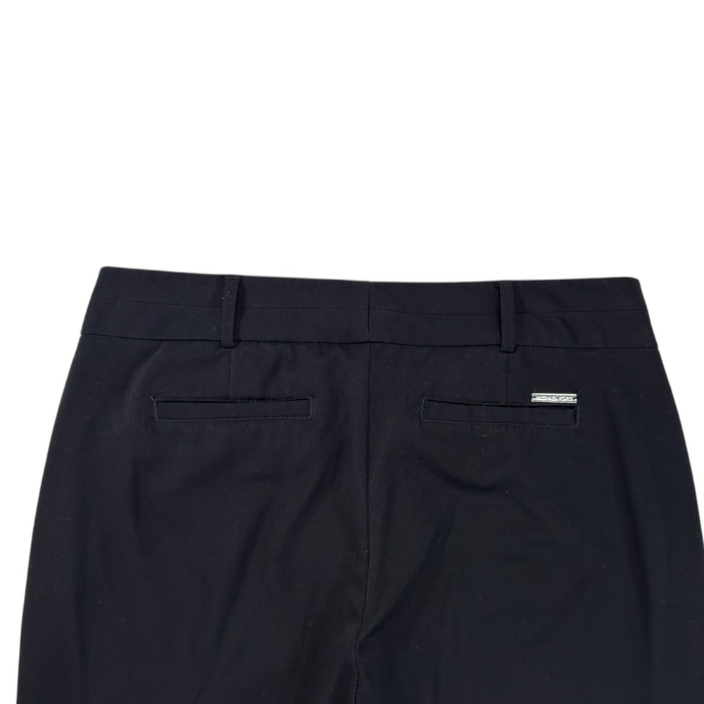 Michael Kors Tapered Dress Pants 8 Black Stretch Workwear Quiet Luxury Designer - Picture 6 of 11